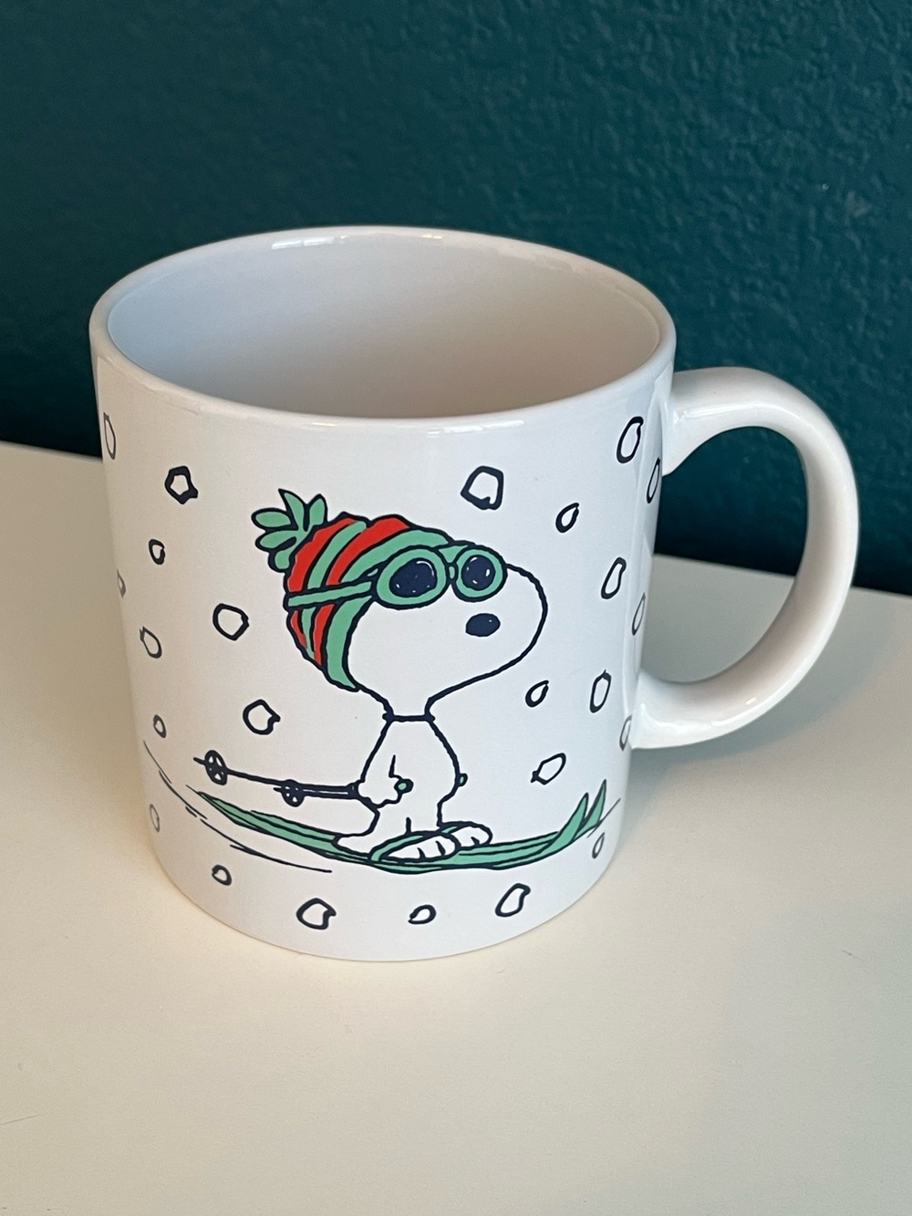 Snoopy Peanuts Skiing Snoopy Coffee Mug 16oz Zrike Brands Winter Snow 2025